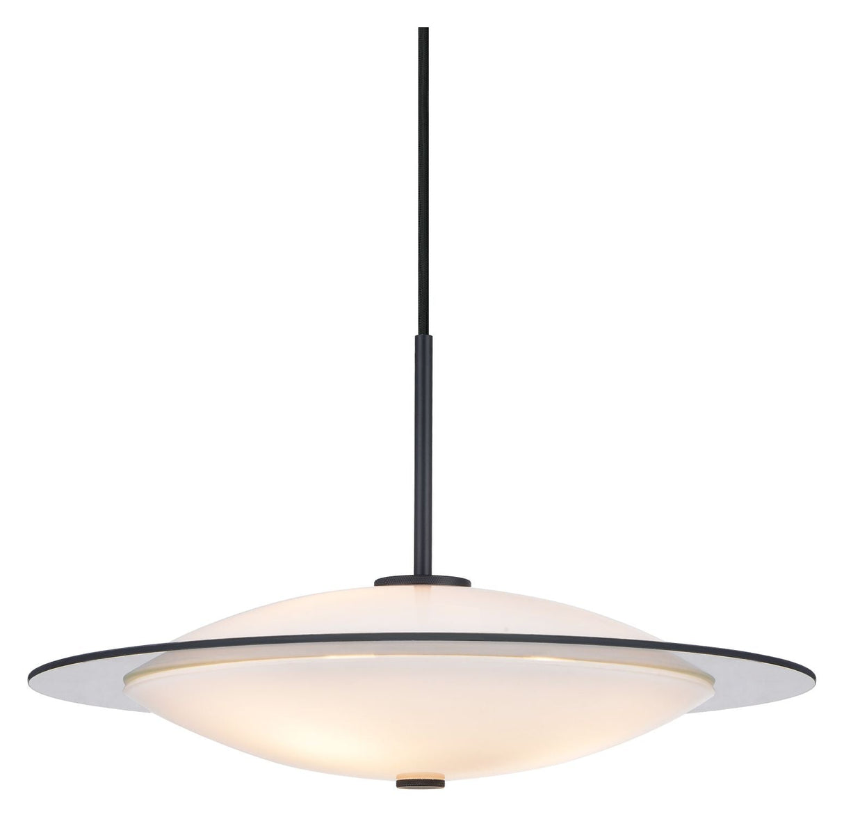 Halo Design Orbit Pendant, Ø40, Opal Glass/Black