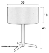 Zuiver Shelby bordslampa Ø36 - Grå