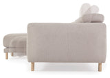 Singa 3-Pers. Soffa med vänsterläge schäslong, beige chenille