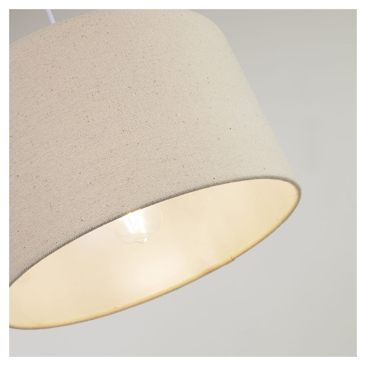 Nazli linne lampskärm, Ø50, beige finish