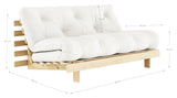 Rötter 160 bäddsoffa, tall/beige,