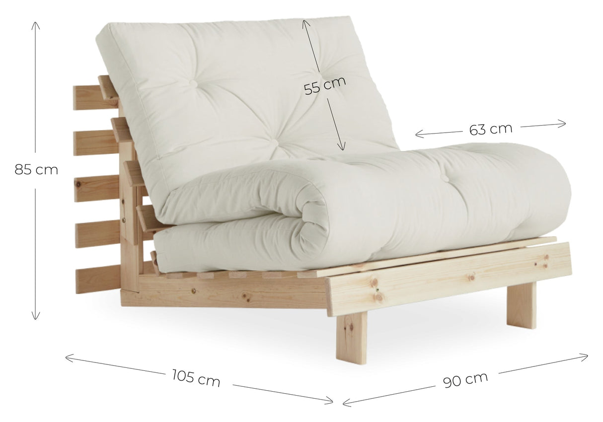 Rötter, bäddsoffa 90 cm, svart