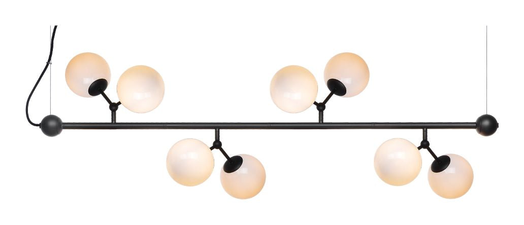 Halo design atom bordslampa, opal med 8 glas 8xg9