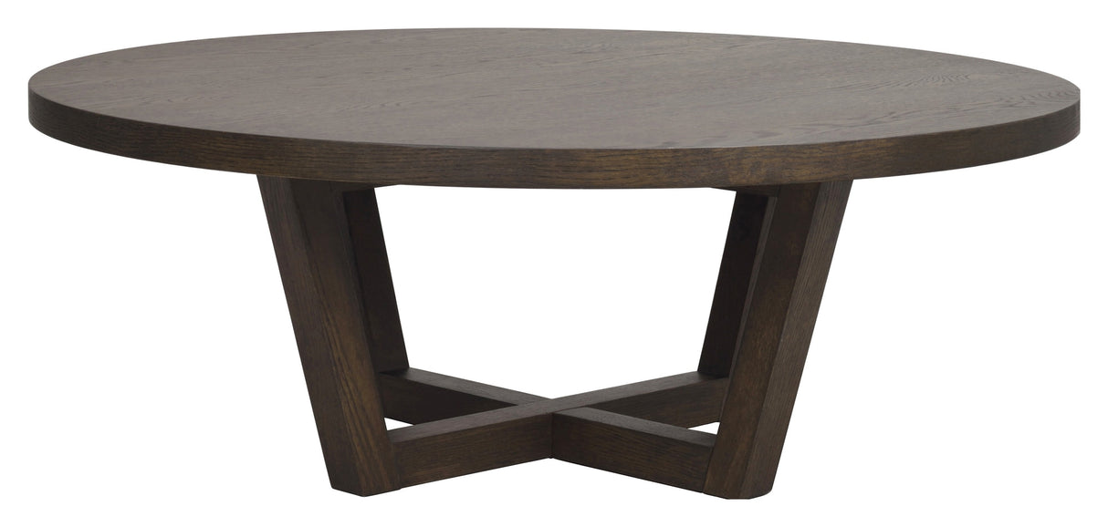 Boxford, soffbord Ø110 - Brown/Oak