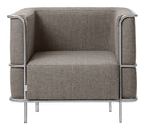 Modernistisk lounge stol, beige ull