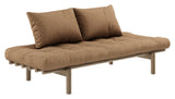 PACE DAYBED SOFA BED, BROWN LACKERAD PINE, MOCCA