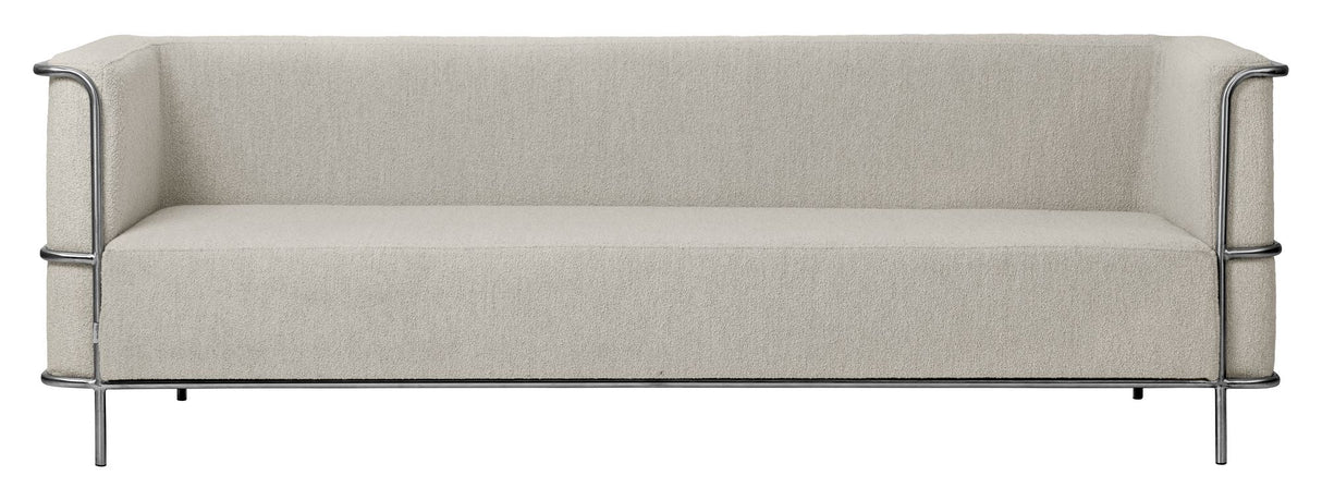 Modernistiska 3-Pers. Soffa, beige bouclé