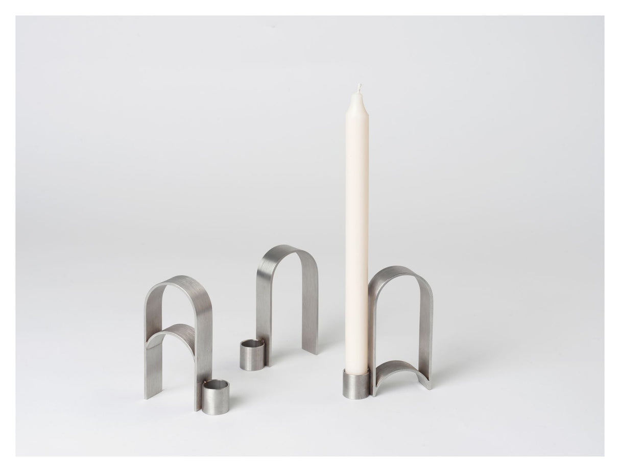 Arch Candlestick Vol 3, rostfritt stål