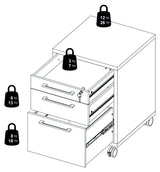 Prima Drawer Module - Light Wood w/3 Drawers