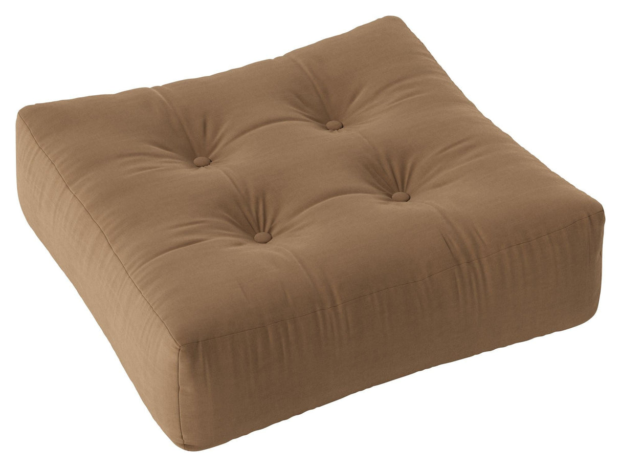 Mer pouf, mocca, 70x70