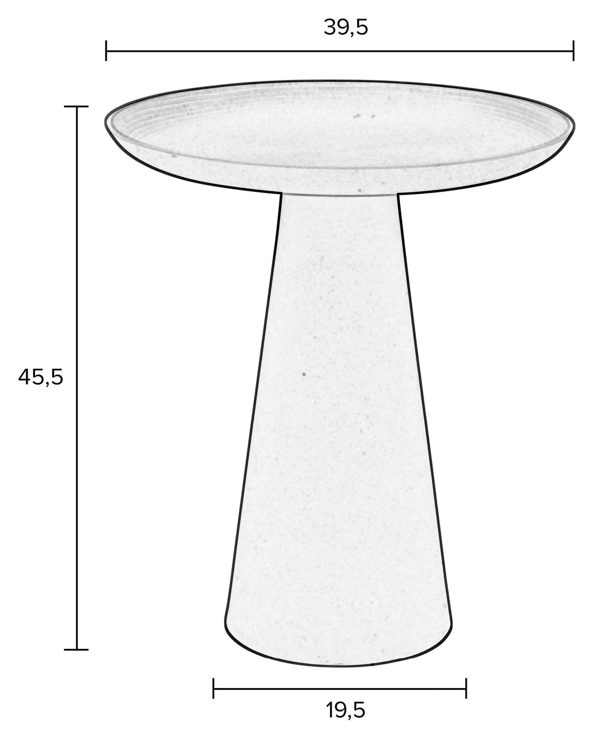 homii ringar sidobord Ø45.5, blå