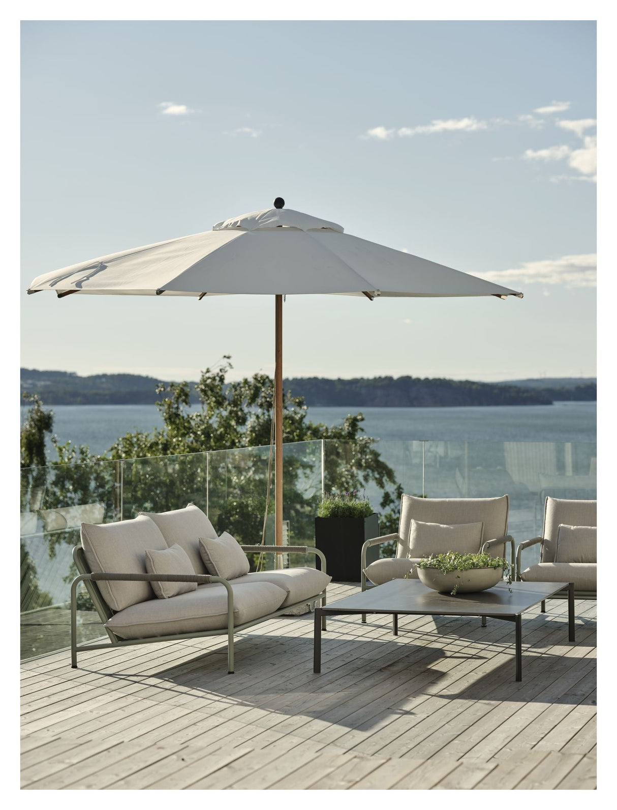 Paliano Parasol Off White, Ø3,5 M ALU