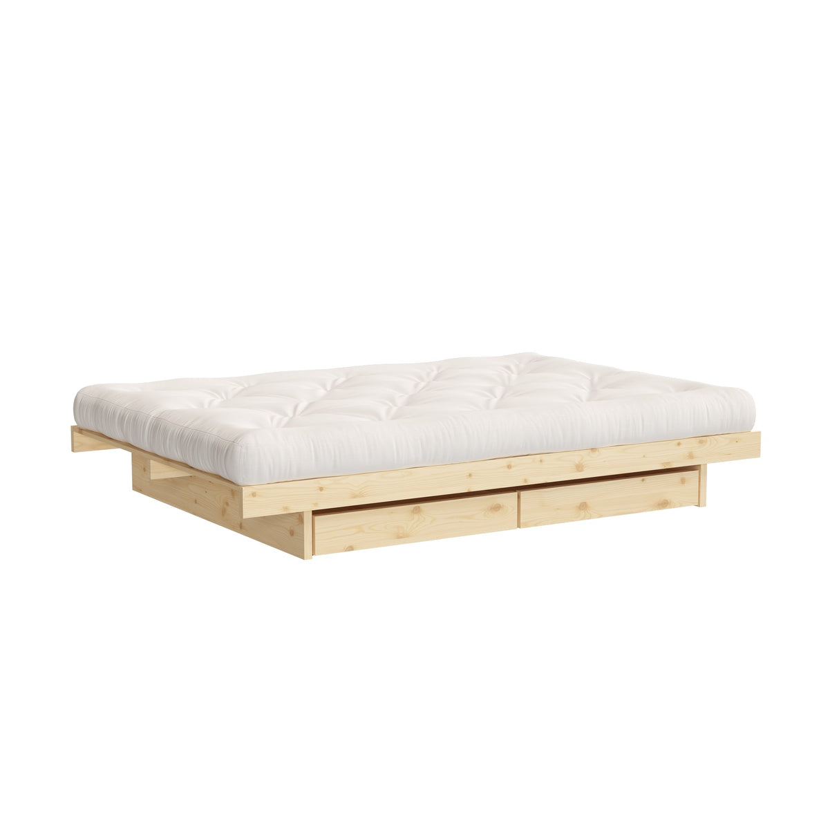 Kanso Bed Frame 140 x 200, Pine - inkl. 2 lådor