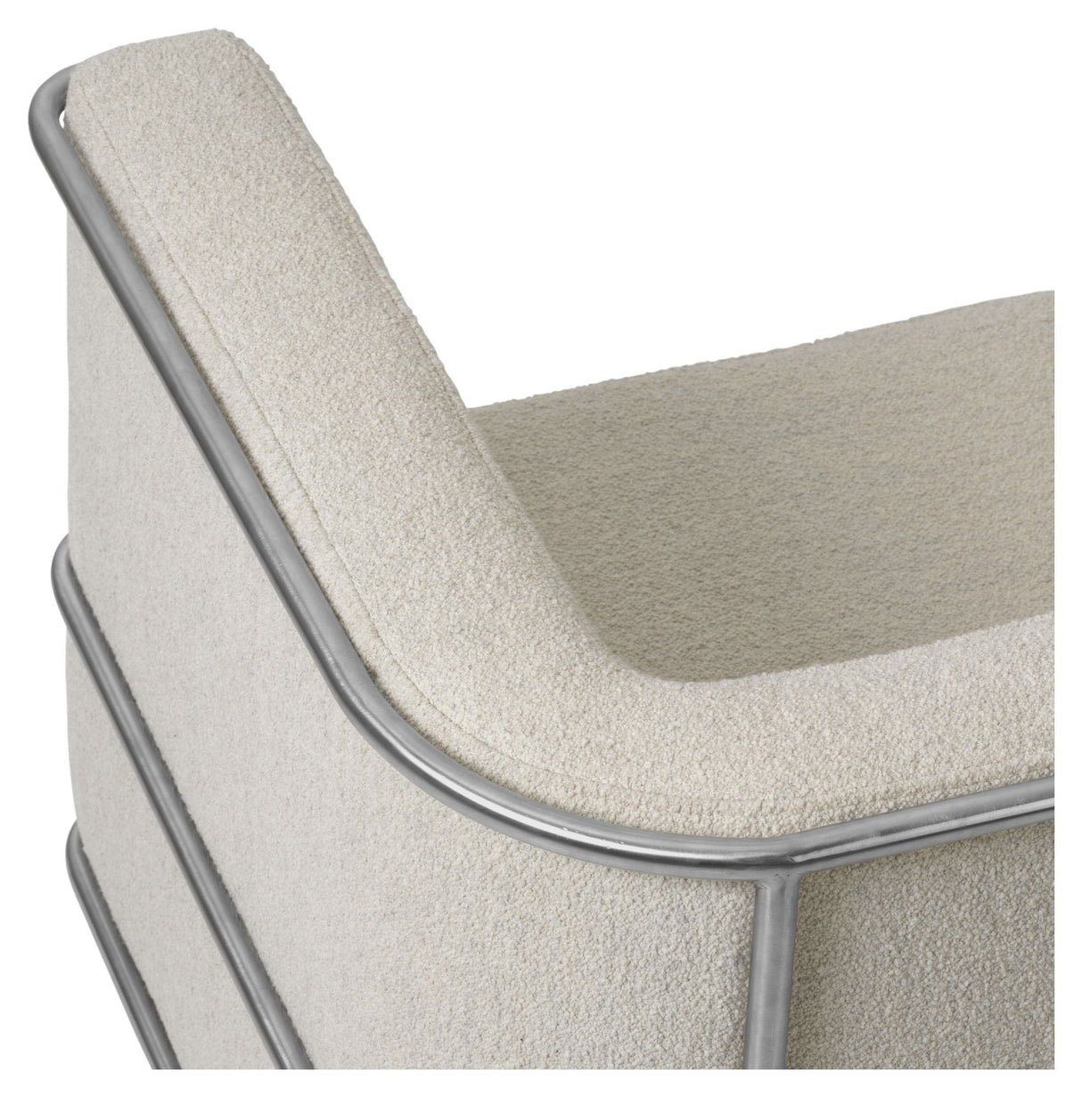 Modernistiska 3-Pers. Soffa, beige bouclé