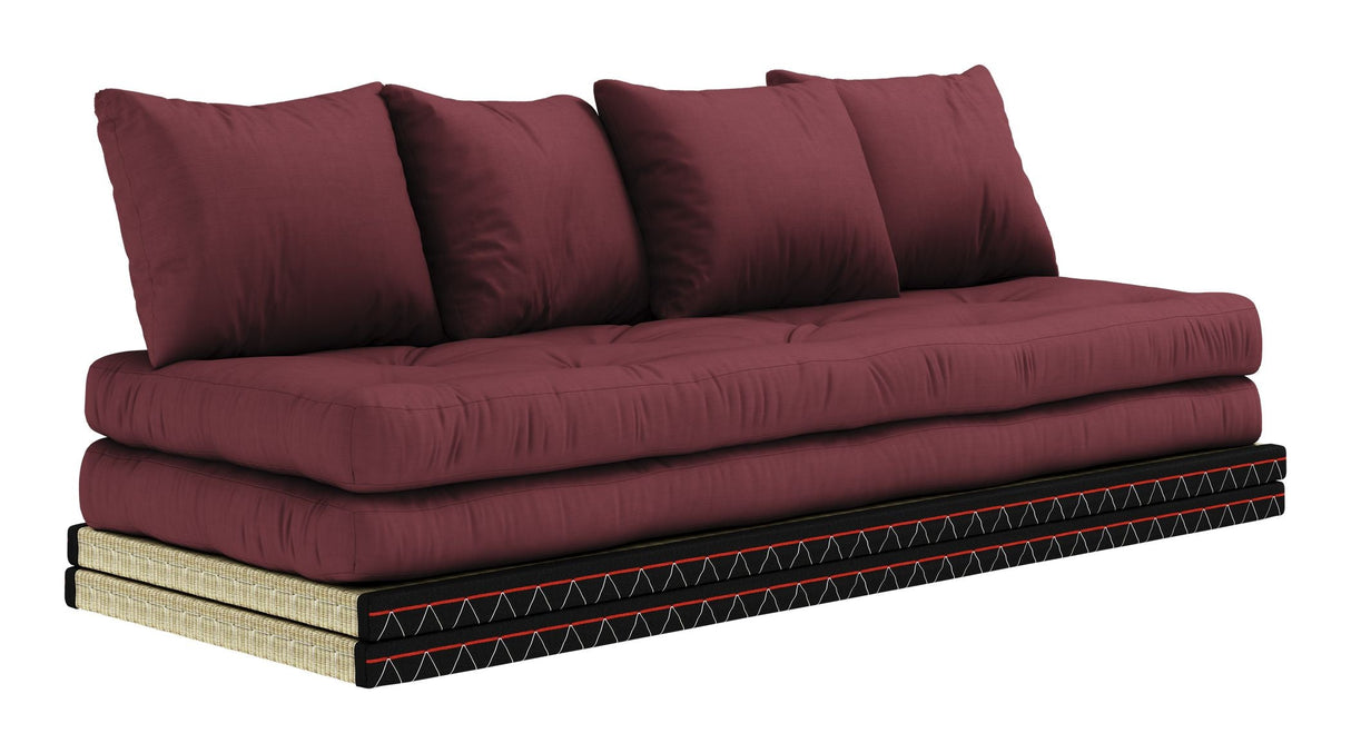 Chico Futon soffa, Bordeaux w. Tatamimattor