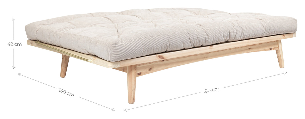 Folkbäddsoffa, tall/vete beige