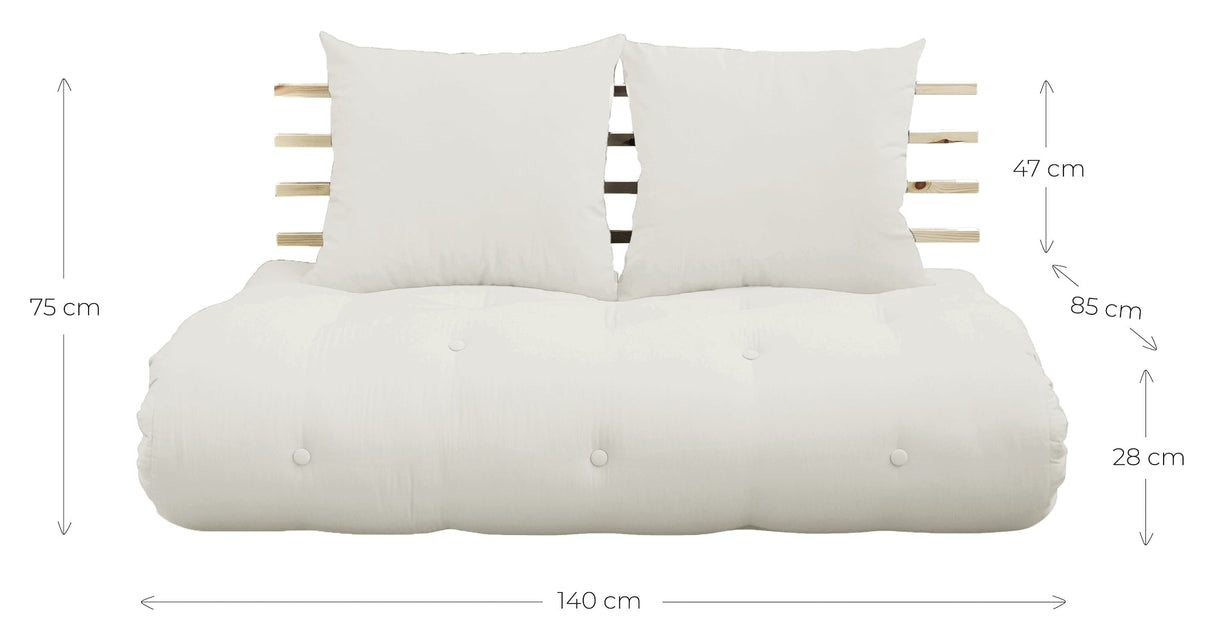 Shin Sano Futon soffa, tall/beige