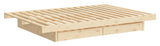 Kanso Bed Frame 140 x 200, Pine - inkl. 2 lådor