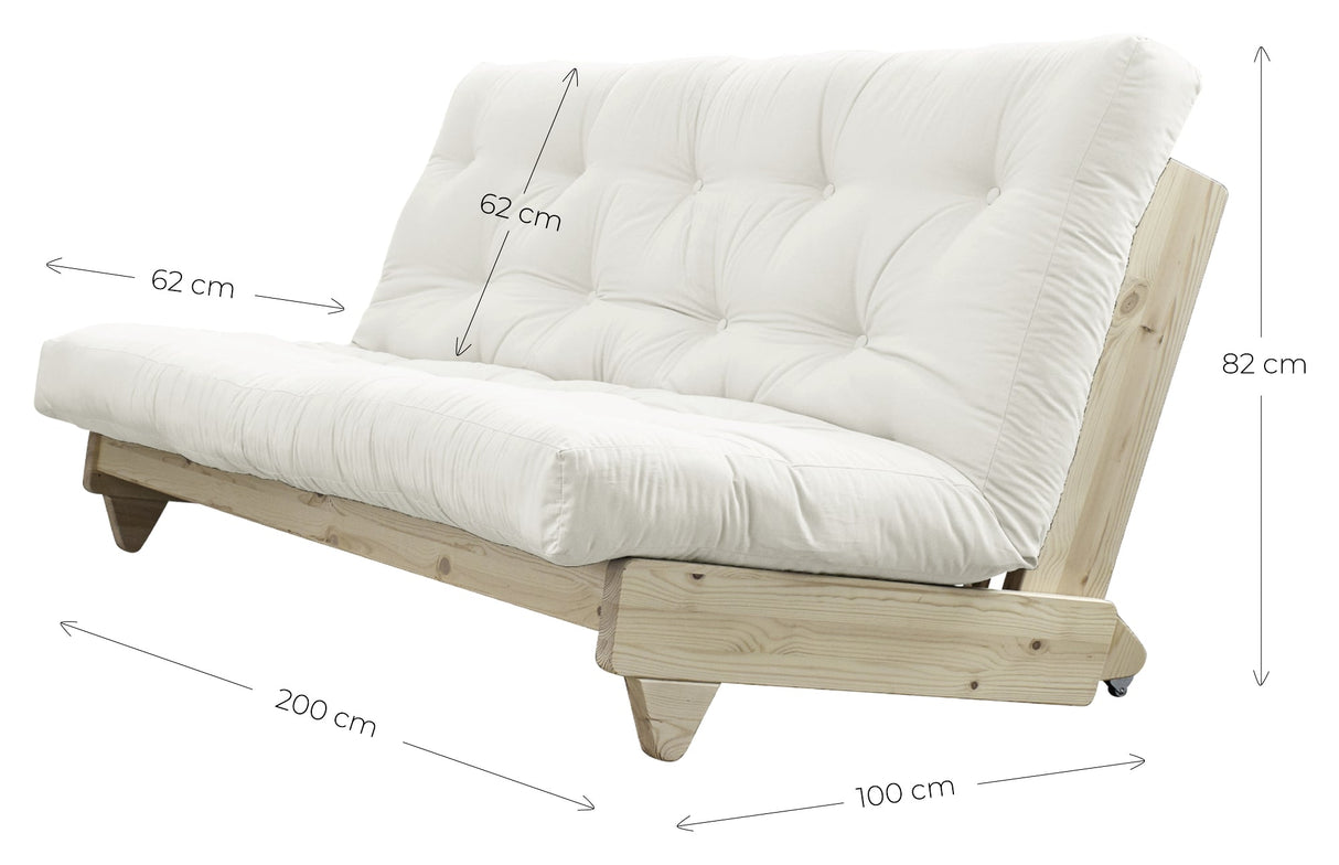 Färsk bäddsoffa, beige/natur