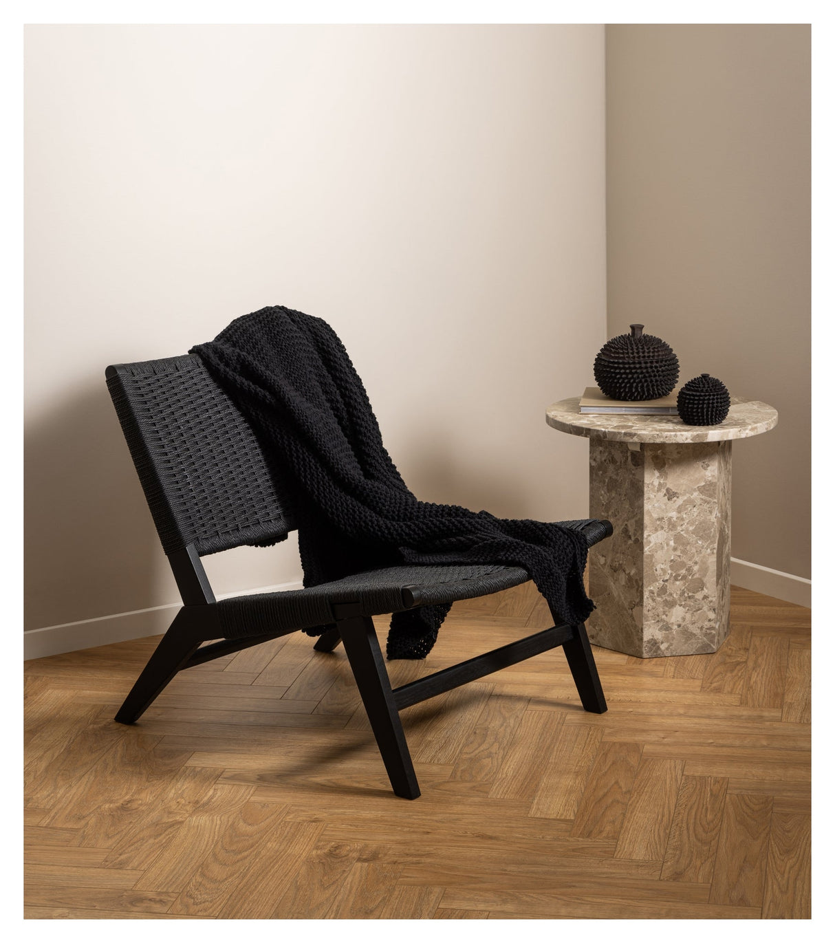 Carson, Lounge Chair - Svart