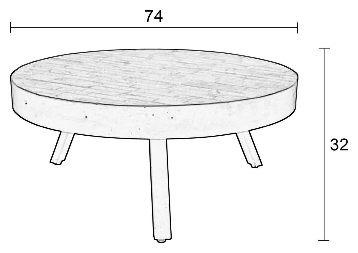 Homii Suri soffbord, Ø74, svart