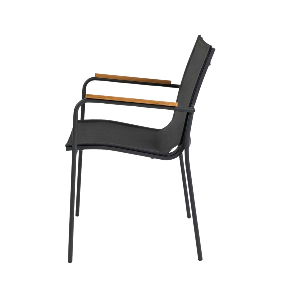 Mood Garden Chair w/armstöd, svart/ek