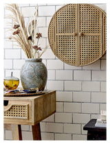 Bloomingville Otto Cabinet, Nature, Rattan, Ø45