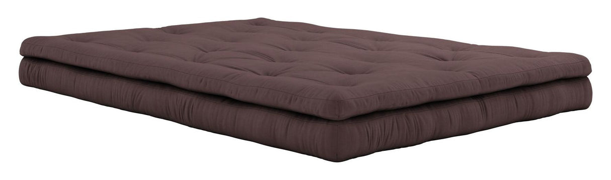 Spänne-up futon soffa, brun