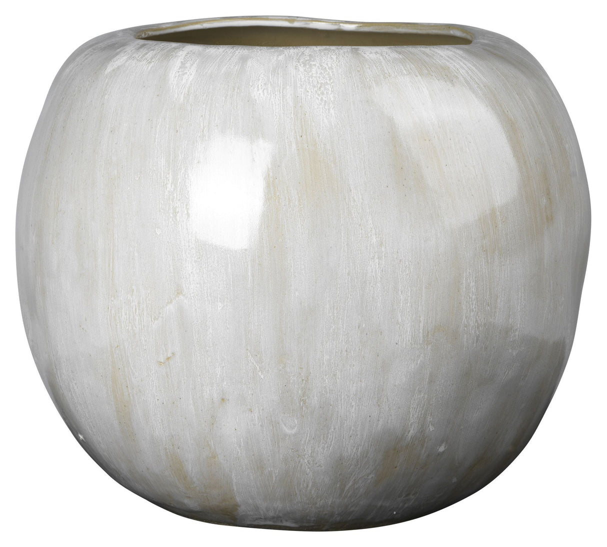 Apple Vase Ø41.5, vit stengods