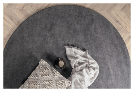 Ulla Wool Mix Rug, Ø200, Dark Grey