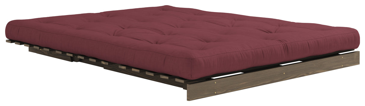 Rötter 160 bäddsoffa, brun lackerad tall, Bordeaux