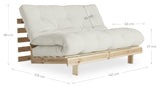 Rötter 140 bäddsoffa, beige