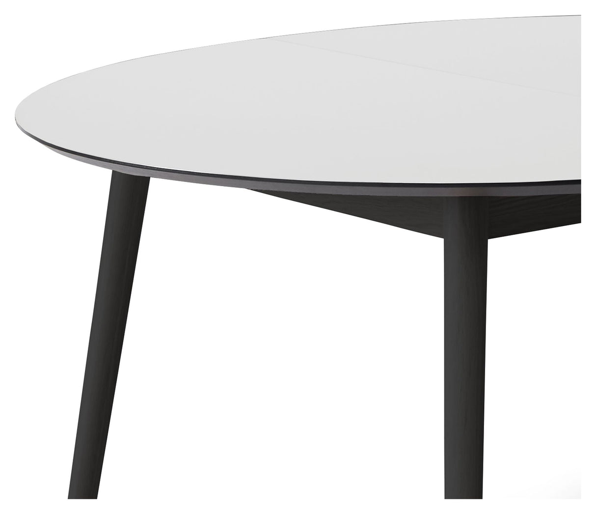 Meza Round Dining Table Ø135, White/Ben Ash