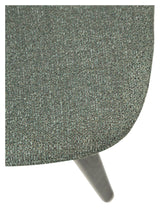 Paragon matstol, Pebble Green Bouclé tyg/svart aska