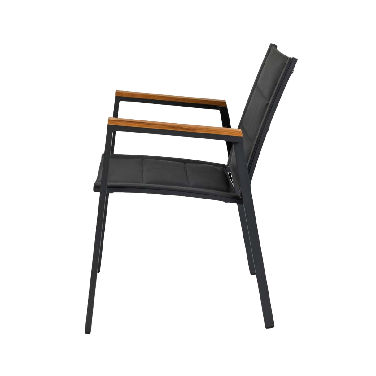 Mood Garden Chair w/armstöd, dubbelskikt, svart/ek