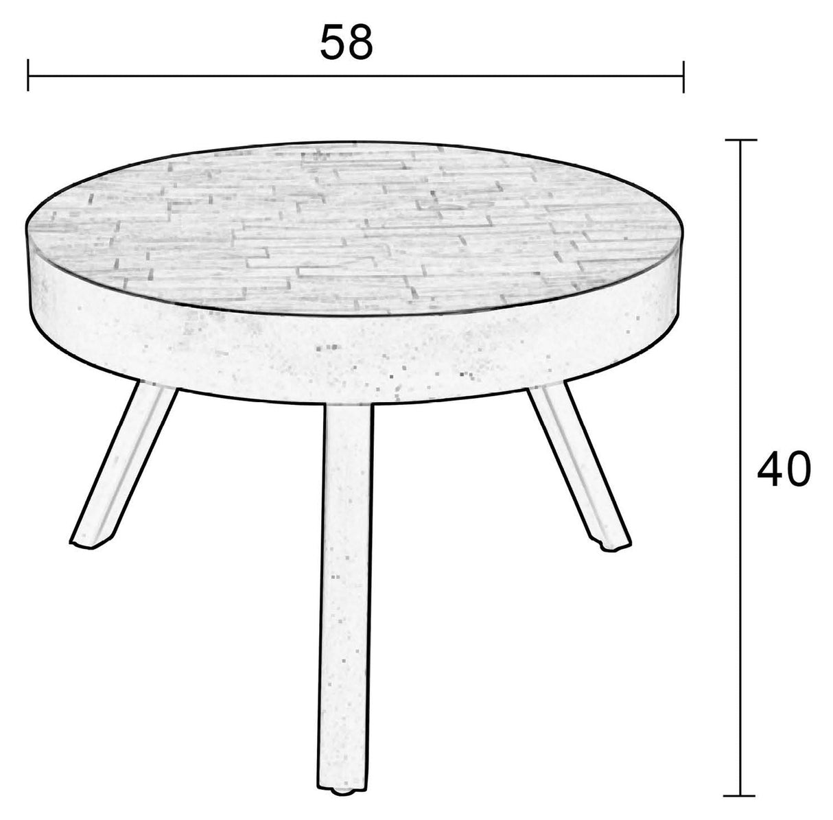 Homii Suri soffbord, Ø58, svart