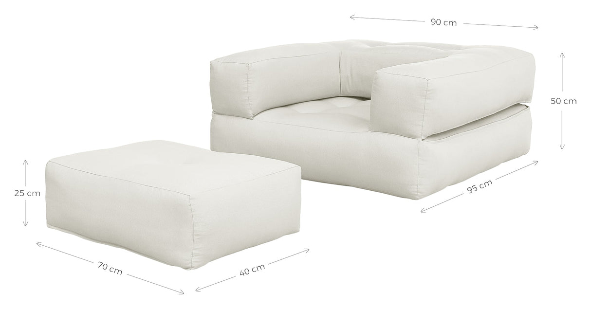 Kub futon, beige