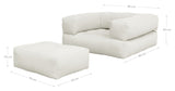 Kub futon, off vit