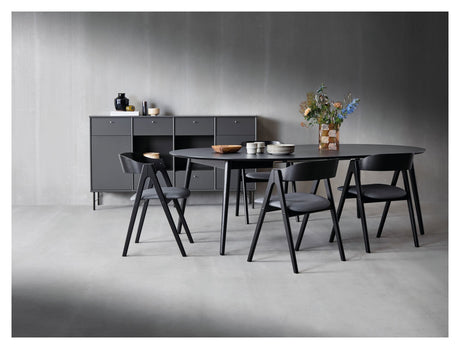 Meza Round Dining Table Ø135, Graphite/Ben Ash