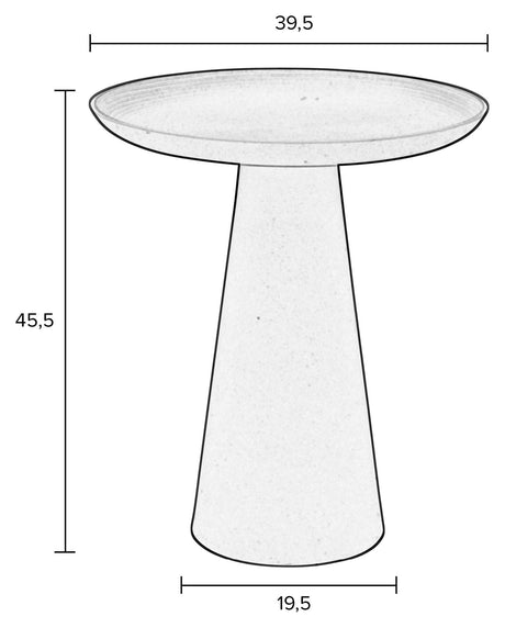 homii ringar sidobord Ø45,5, elfenben