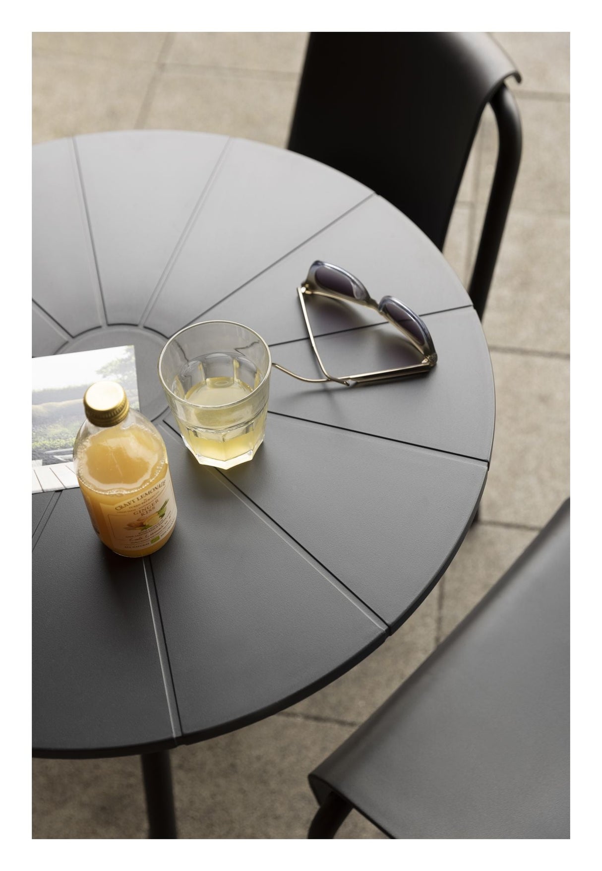 Nami Café Table, Powder Coated, Ø64, Black