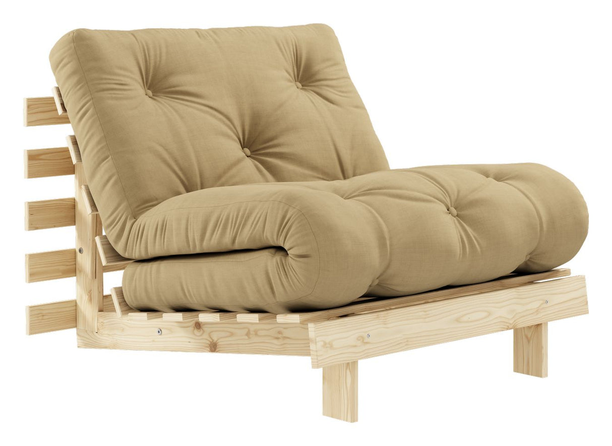 Rötter 90 bäddsoffa, tall/beige