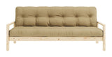 Knob bäddsoffa, lackerad tall, vete beige