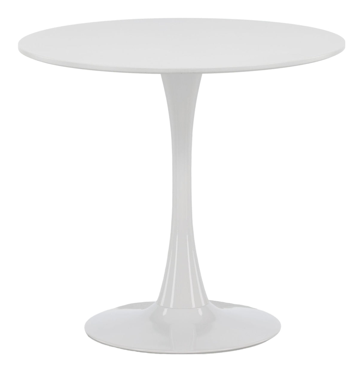 Hamden Dining Table, MDF, White, Ø80