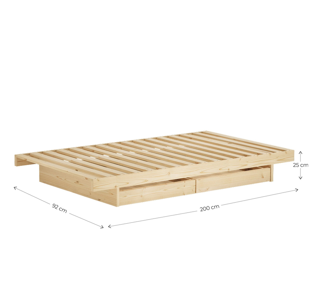 Kanso Bed Frame 90 x 200, ek