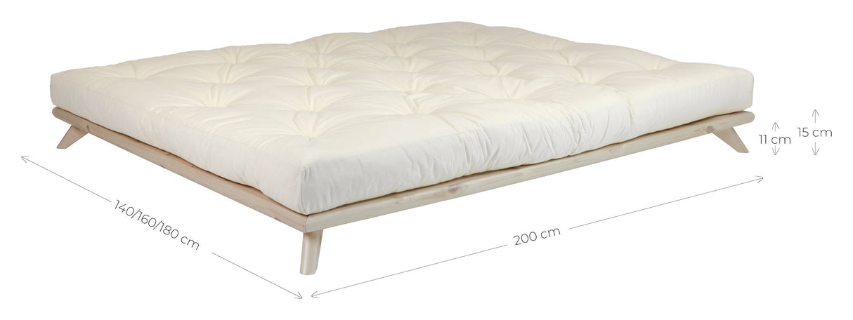 Senza Bed Frame 160x200, Nature/Pine