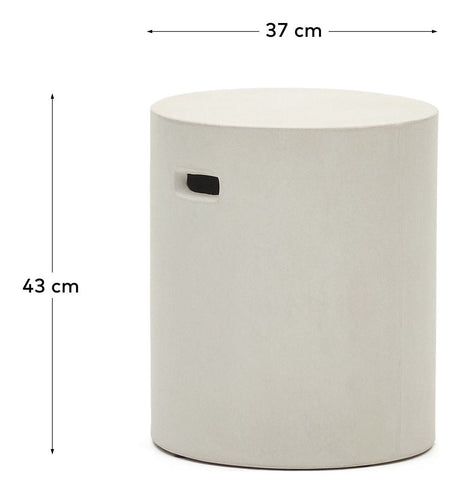 Aiguablava Round Garden Table White, Ø37