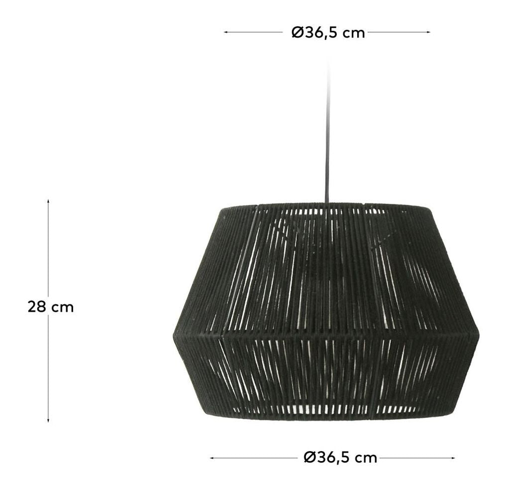 Cantia lampskärm, Ø36.5, svart bomull