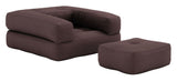 Kub futon, brun