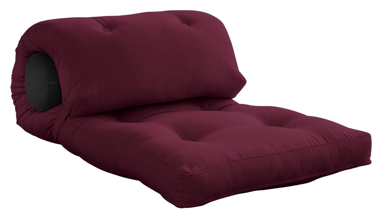 Wrap Futon, Dark Grey/Bordeaux